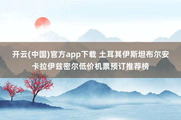 开云(中国)官方app下载 土耳其伊斯坦布尔安卡拉伊兹密尔低价机票预订推荐榜