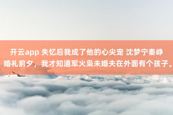 开云app 失忆后我成了他的心尖宠 沈梦宁秦峥 婚礼前夕，我才知道军火枭未婚夫在外面有个孩子。
