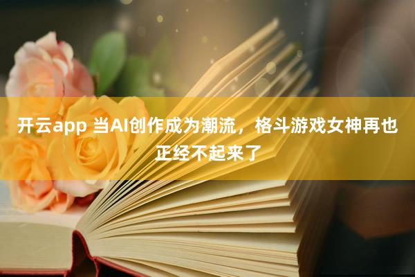 开云app 当AI创作成为潮流,格斗游戏女神再也正经不起来了