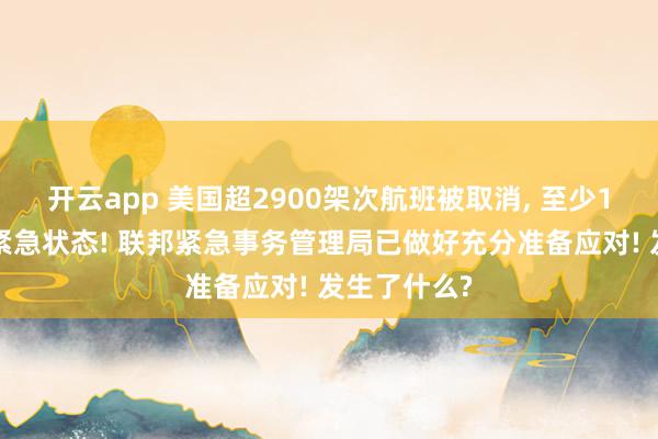 开云app 美国超2900架次航班被取消, 至少14个州进入紧急状态! 联邦紧急事务管理局已做好充分准备应对! 发生了什么?