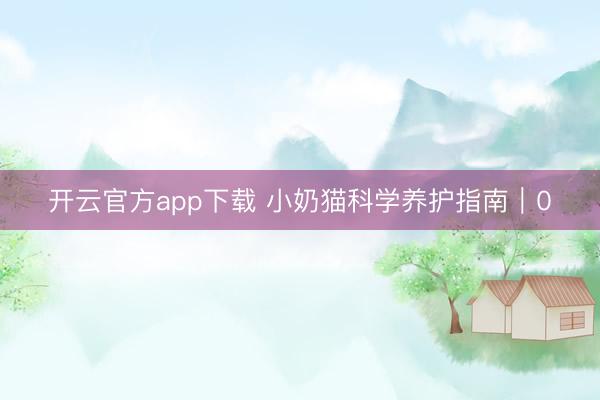开云官方app下载 小奶猫科学养护指南｜0
